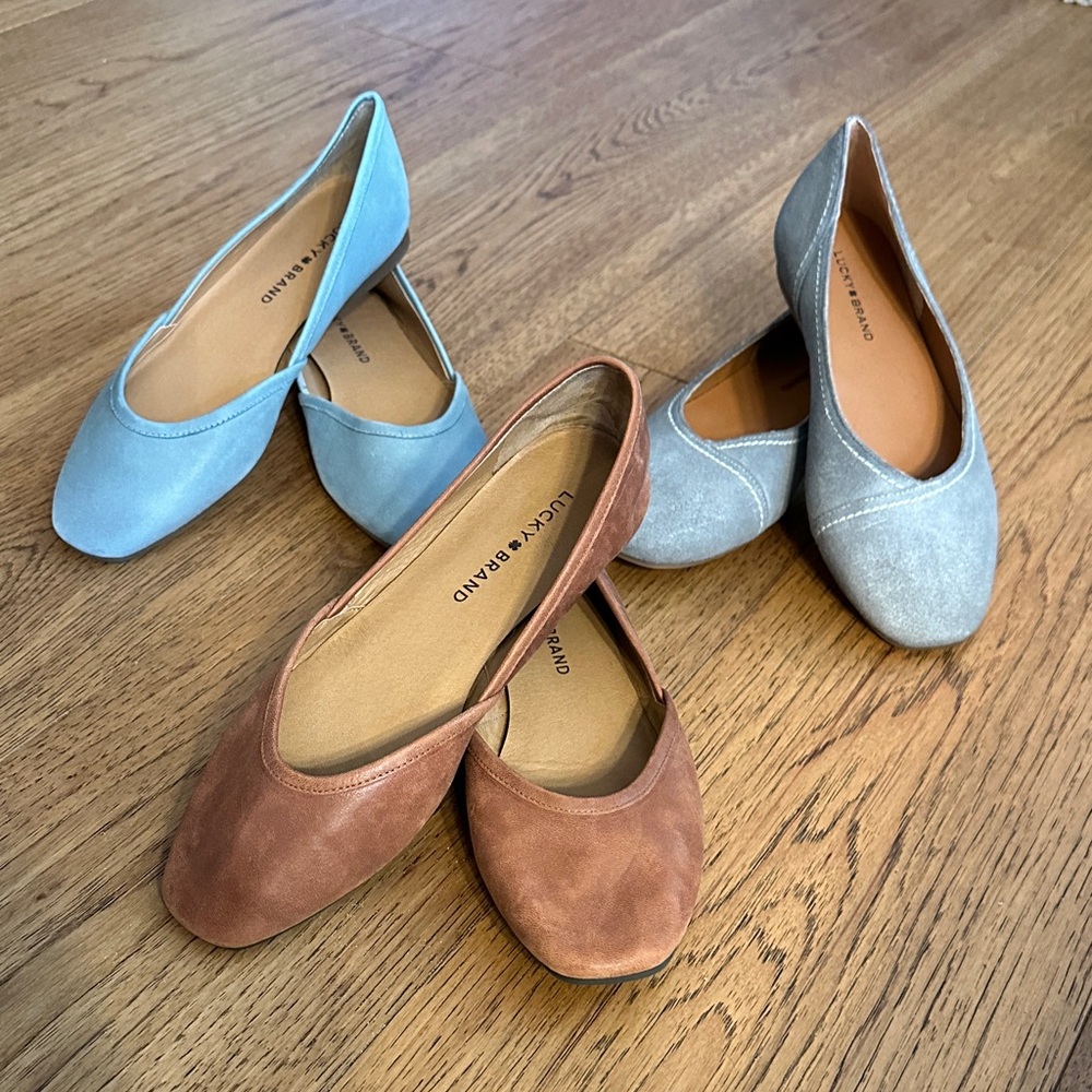 Lucky Brand Women's Flats - Light Blue, Brown, Light Gray - Size 7
